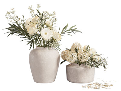 现代陶艺花瓶花卉