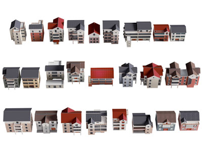 现代住宅楼 建筑3d模型 现代住宅楼 建筑