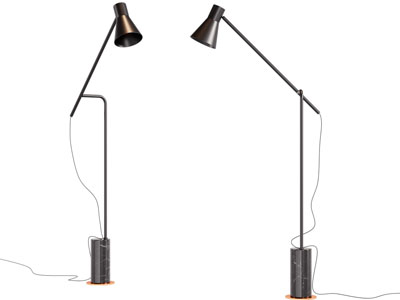 现代金属落地灯