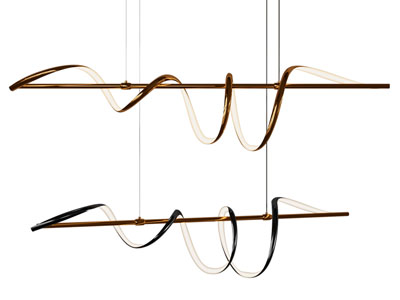 现代缠绕金属线条吊灯