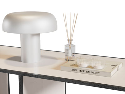 现代台灯 香薰 书本 烛台摆件组合