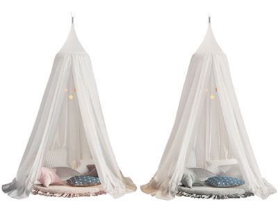 现代儿童蚊帐 帷幔3d模型 现代儿童蚊帐 帷幔