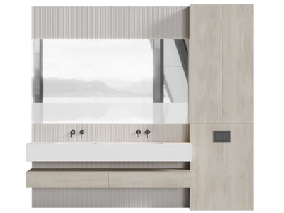 现代洗手台 浴室柜 镜子