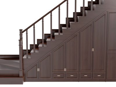 美式实木旋转楼梯3d模型 美式实木旋转楼梯