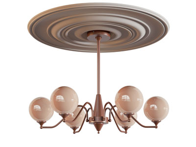 法式复古灯盘铜制吊灯