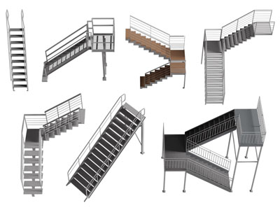 现代旋转楼梯3d模型 现代旋转楼梯