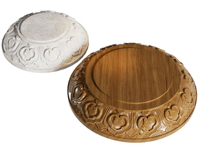 中式雕花柱底 柱基