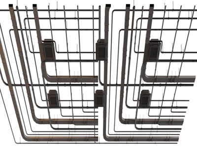 工业风loft管道天花吊顶