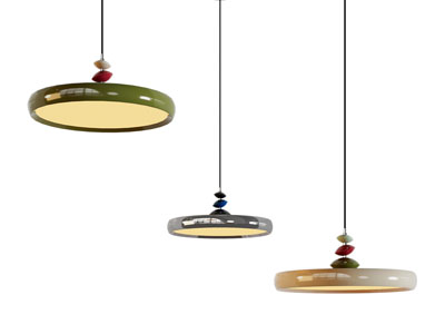 现代扁圆形吊灯