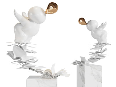 现代吹泡泡的小人雕塑雕刻摆件组合3d模型 现代吹泡泡的小人雕塑雕刻摆件组合