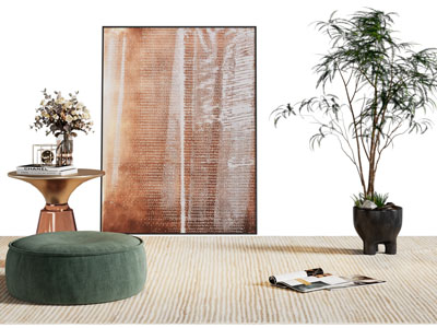 现代装饰地画 沙发凳 坐墩 边几