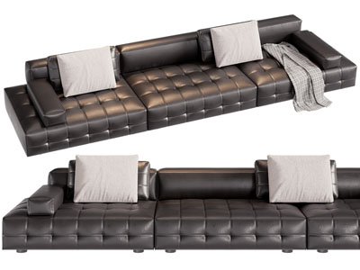 现代多人沙发3d模型 现代多人沙发