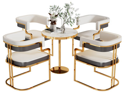 新中式商务洽谈休闲餐桌椅组合