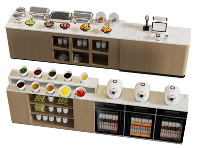 现代自助餐调料台 取餐台