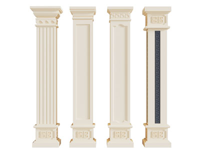 新中式方形雕花柱子