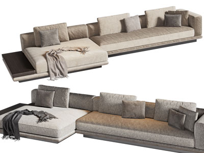 现代多人沙发3d模型 现代多人沙发