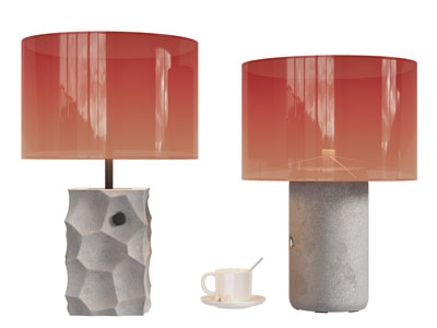 现代彩色灯罩台灯