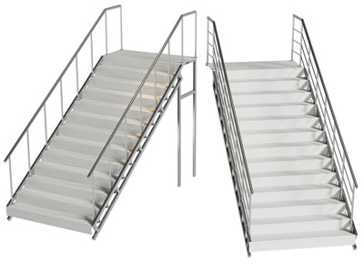 现代楼梯3d模型 现代楼梯