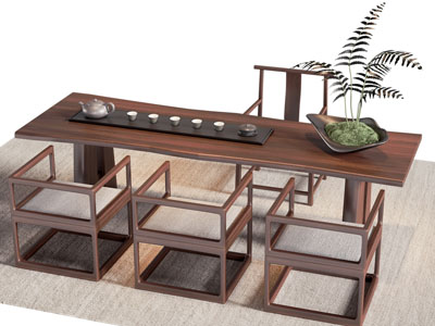 新中式茶桌椅组合