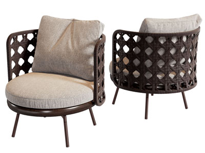 现代编织休闲椅子