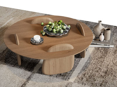 现代中古风茶几