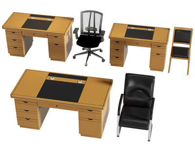 现代办公桌椅组合