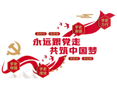 现代党建文化宣传背景墙