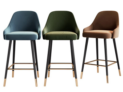 现代布艺吧椅