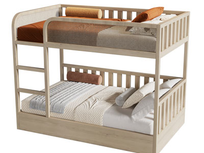 侘寂风实木上下床 上下铺