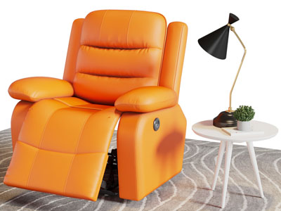 现代懒人沙发 按摩沙发 边几