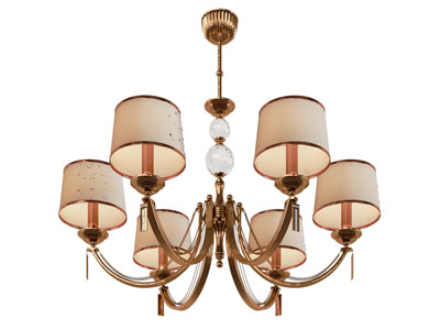 美式柱形灯罩吊灯