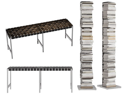 现代长方形编织长凳子 书架