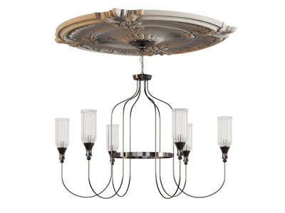 法式雕花灯盘吊灯