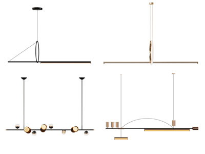 现代轻奢一字型吊灯
