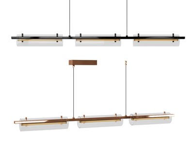 现代管状一字型吊灯