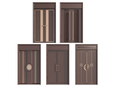 新中式双开门 大门 木门 房门