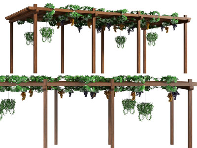 现代花架 廊架 亭子