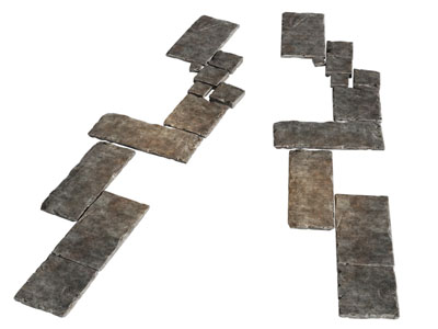 现代铺石路 汀步路 道路 石径