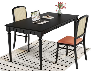 法式书桌椅组合3d模型 法式书桌椅组合