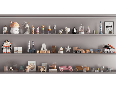 现代儿童玩偶 雕塑 饰品摆件组合