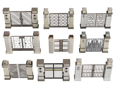 新中式铁艺大门 庭院门 别墅门