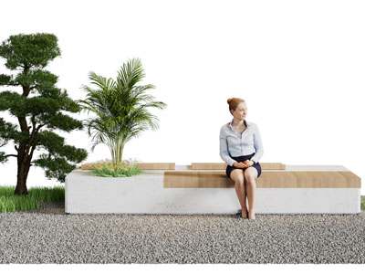 现代户外景观公共椅子