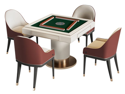 现代麻将娱乐桌椅组合