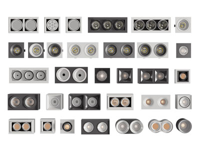 现代筒灯射灯 办公格栅灯