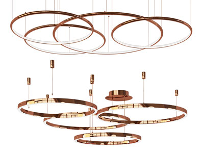 现代金属环吊灯