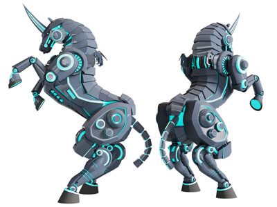 现代科幻独角兽 智能机器