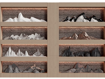 新中式山脉 假山石头雕塑摆件