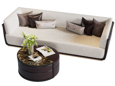 现代多人沙发 茶几3d模型 现代多人沙发 茶几