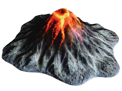 现代火山岛 活火山 山脉 山形