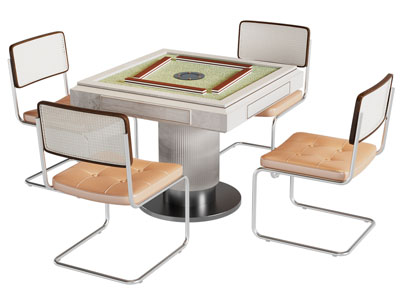 现代麻将娱乐桌椅组合